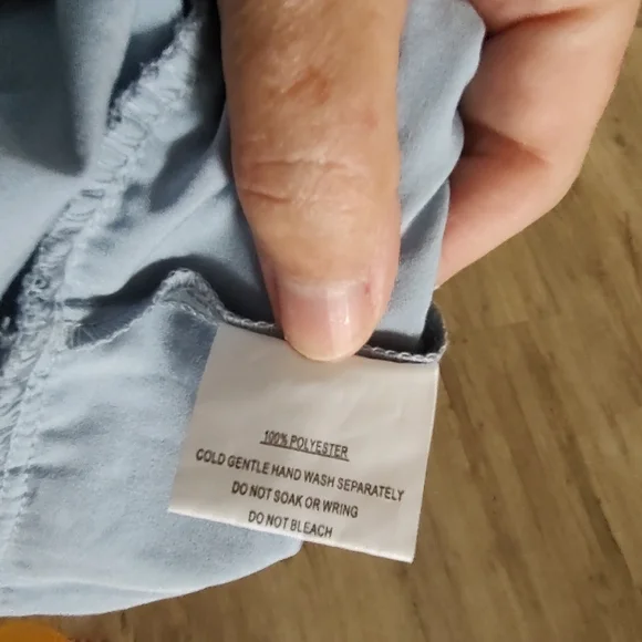 NWT Saints+Secrets Blue Floral Tiered Romper Dress with Long Sash Belt SZ Small - Picture 13 of 14